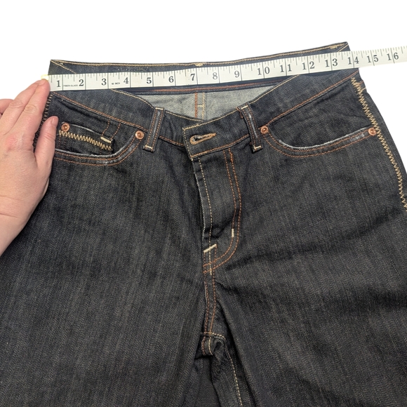 David Kahn Dark Wash Bootcut Jeans Size 28 Y2K Stitch Detail - Picture 6 of 6